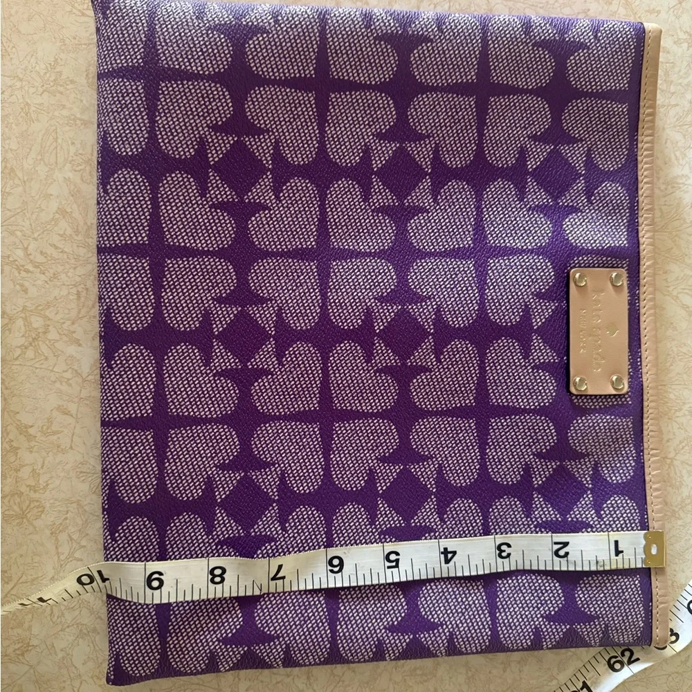 Kate Spade Purple Heart Pattern Clutch or iPad sleeve